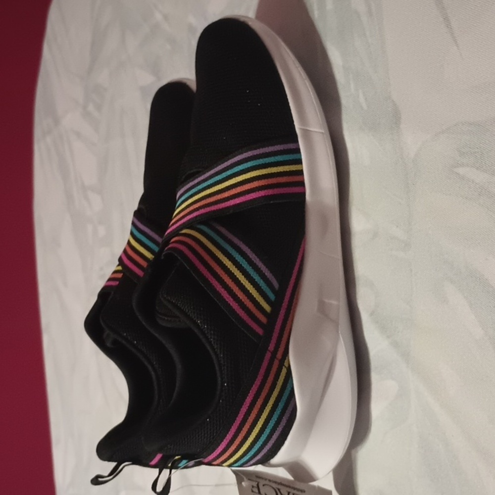 The Children's Place Black Sneakers with Multicolor Strap